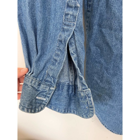 Savil Rowe Denim Button Down Longsleeve Shirt - Picture 16 of 16